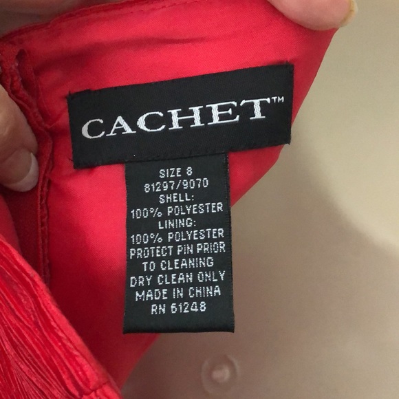 Caché Gorgeous Red party halter top size.8 EUC like new!Perfect for the holidays - Picture 6 of 11